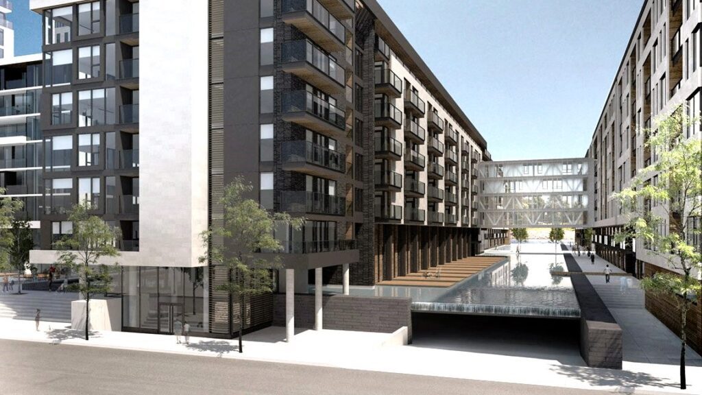 complete front view with parking ramp
