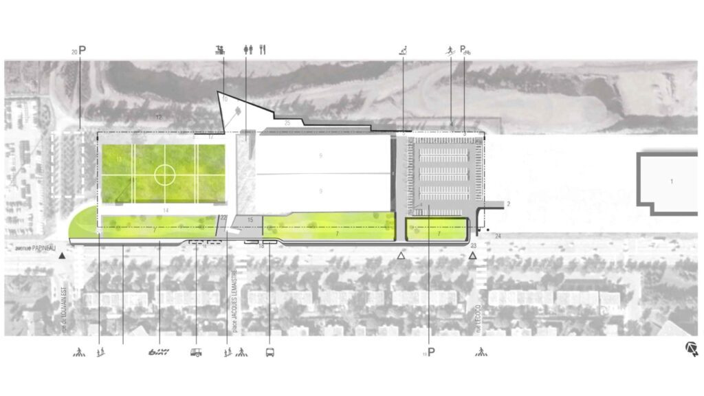site plan of the soccer complex