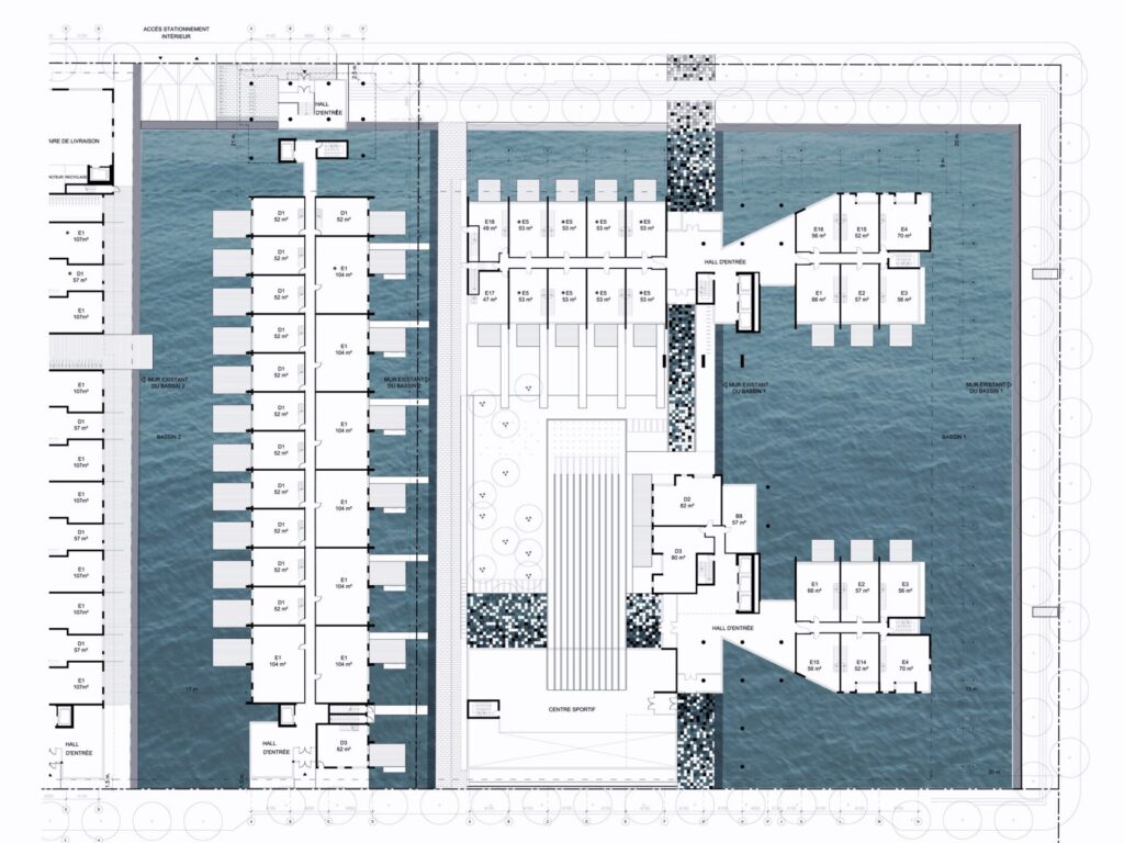 high density residential first floor plan