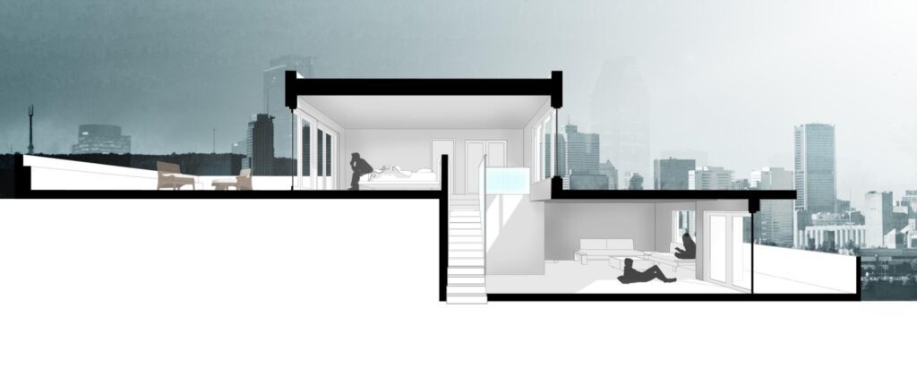 section of a penthouse apartment